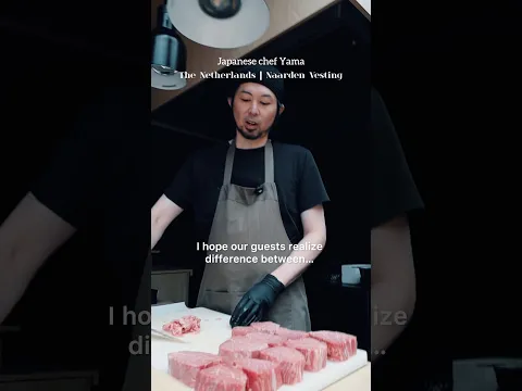 Former Michelin star Japanese chef prefers THIS PART of A5 Wagyu #thenetherlands #wagyu #japanese
