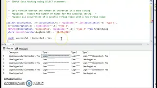 Simple DATA MASKING with SQL SELECT Statement using LEFT REPLICATE REPLACE Function