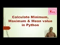 Program for find Minimum element Maximum element Mean value in a list