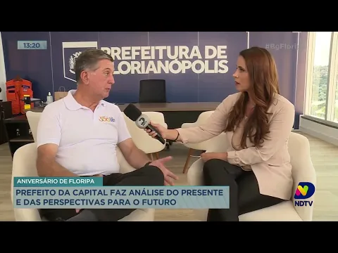 Prefeito de Florianópolis analisa a cidade ao longo da história dos 350 anos