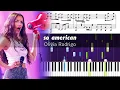 Lagu Olivia Rodrigo - so american - Piano Tutorial with Sheet Music