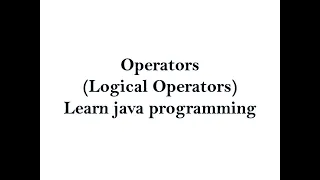 Logical Operators in Java using Eclipse IDE