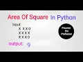 area of square in python