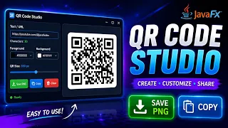 Build a Modern QR Code Studio in JavaFX Live QR Generator with ZXing