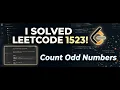 LeetCode 1523 Count Odd Numbers in an Interval Range Easy Math Solution Walkthrough