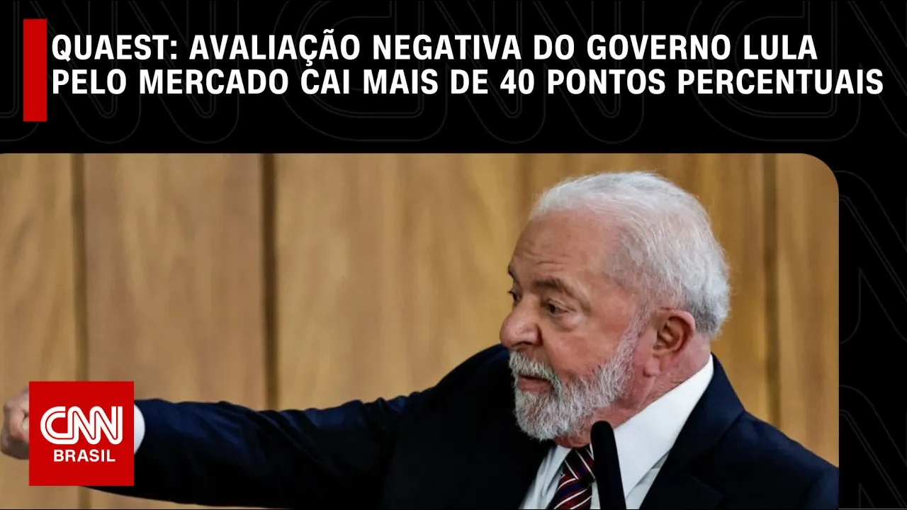 Quaest: Avaliação negativa do governo Lula pelo mercado cai mais de 40 pontos percentuais | CNN 360º