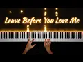 Download Lagu Leave Before You Love Me - Marshmello \u0026 Jonas Brothers | Piano Cover with PIANO SHEET