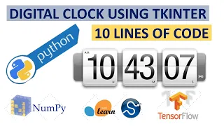 create digital clock in python python tkinter GUI project in Urdu Hindi Hub