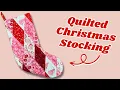 Adorable Quilted Diamond Christmas Stocking Free Template