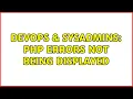 DevOps SysAdmins PHP errors not being displayed
