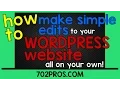 Make simple text edits to your WordPress website Change text in WordPress