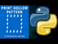 Hollow Square Pattern Python Hollow Square Print Python Trick and Logic Python 20