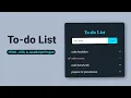 Build a Modern To-Do List App JS Tutorial 2025 mzcode01