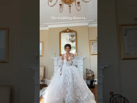 Wedding dress transition incoming🤭👰🏽‍♀️ wedding dresses by @inesdisanto