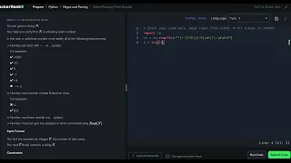 Hackerrank Python Solution Regex and Parsing - Detect Floating Point Number