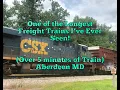 A Very Long CSX Freight Train SB to Baltimore Aberdeen MD Crossing