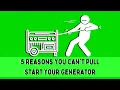Generator Hard to Pull Start Check These 5 Things to Fix
