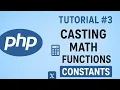 PHP Tutorial - PHP Constants Type Casting Math Functions Explained PHP Tutorial in Hindi