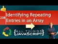 JavaScript Problem Identifying Repeating Entries in an Array