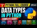 Lecture 4 Data Types in Python in Hindi Best Python Series on YouTube in Hindi Explained Erskr