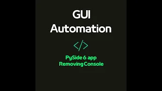 How to Remove Console Window in PySide6 App PyInstaller GUI App Tutorial