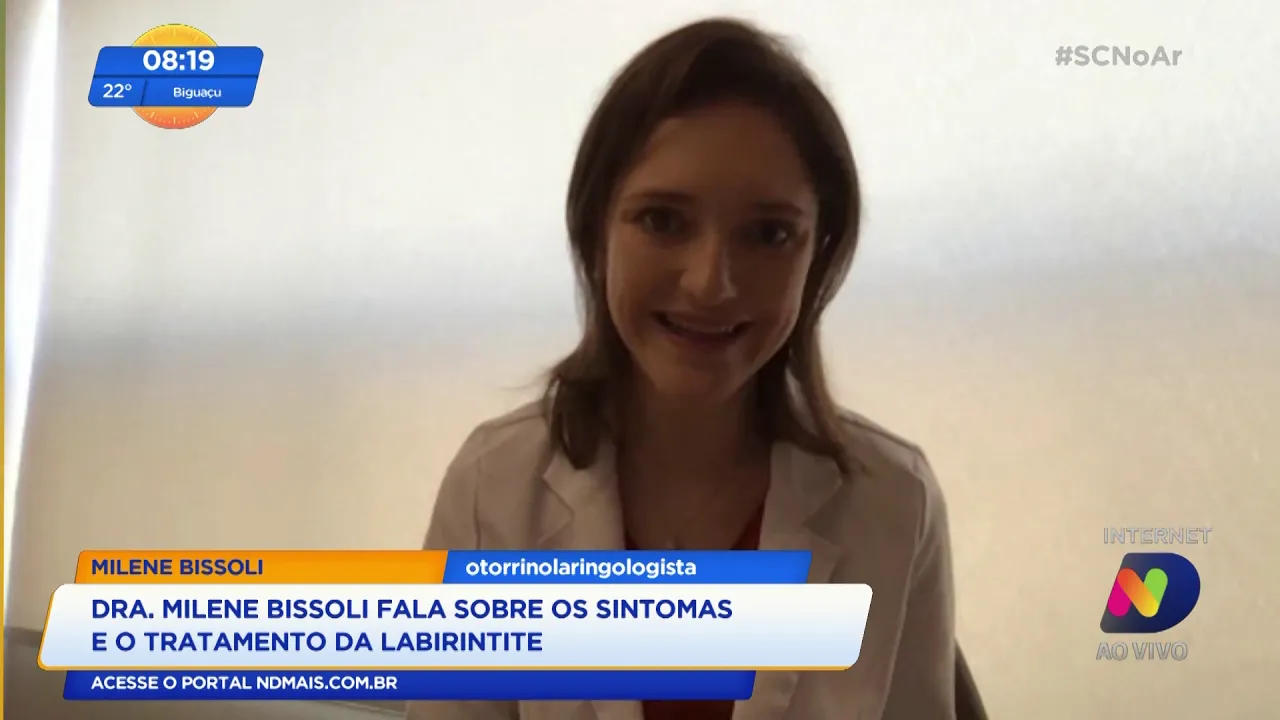 Saúde: Dra. Milene Bissoli fala sobre os sintomas da labirintite