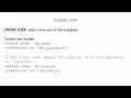 SQL DCL Creating Schemas and Users
