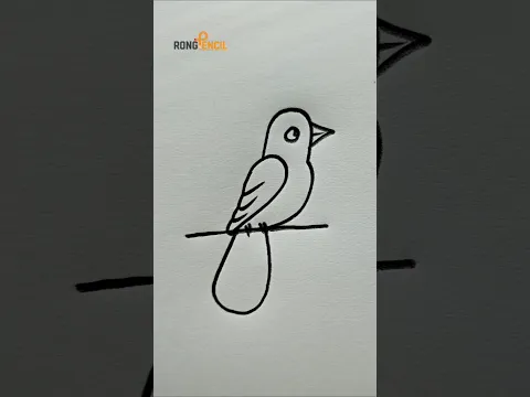 How to draw bird ๐๏ธ bird drawing. #drawing #art #bird