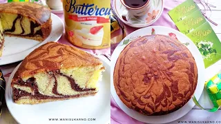 resepi kek butter marble yang paling lembut gebu dan sedap sukatan cawan 