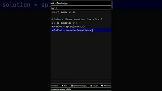 the solve Function in SymPy Solving Equations with Python