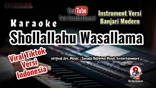shollallahu wasallama karaoke banjari modern lengkap lirik dan terjemahan