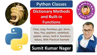 Dictionary Methods in Python Dictionary Built-in Functions Python Dictionary Practical Example