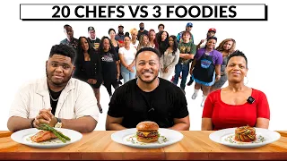 20 Chefs Vs 3 Foodies | Winner Gets $500