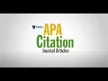 APA Citation Journal Articles from Databases