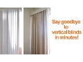 How to hide or replace vertical blinds with curtains in a rental apartment