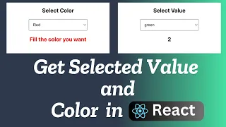 How to Get Value and Color from Select Option in React JS React Dropdown Geeky Gopal