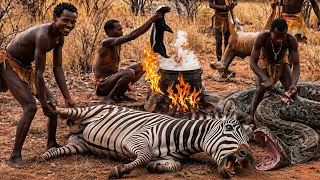 NO KITCHEN, NO RESTAURANT! 😱🔥 Hadzabe Cook & Eat Deep in the African Wild 🌿🍖