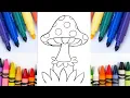 Pock a Dot Mushroom Coloring Page for kids Malen Fur Kinder Pockennagelpilz FREE PRINTABLE
