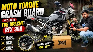 Install Moto Torque Crash Guard in Tvs Apache RTX 300 🤩 | Apache rtx 300 Modified | Techno khan