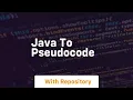 java to pseudocode