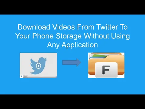 Download MP3 How To Download And Save Videos From Twitter To Your Phone Storage Or Gallery.