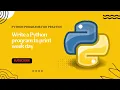 Python Programs print week day telugucodeguru