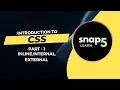 M2 part1 CSS - Introduction to CSS