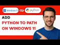 How to Add Python to PATH on Windows 11 2026 Full Guide