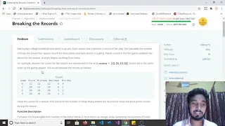 Solve Breaking The Record Problem on Hacker Rank using C