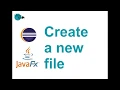 Create a text editor Java - Create a new file