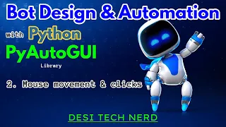 2 Mouse movement clicks Bot Design and Automation with Python PyAutoGUI Urdu Hindi