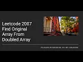Leetcode 2007 Find Original Array From Doubled Array
