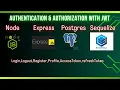 Authentication Authorization in Node js with Express PostgreSQL JWT Access Refresh Tokens