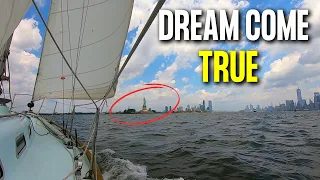 SAILING TO NEW YORK CITY, Anchoring Next To The Statue Of Liberty Ep74